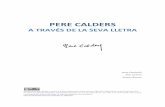 3.-PereCalders · 2.- Etapa d'en Pere Calders a Barcelona (21 anys) En aquest moment vital el personatge manifesta els trets fonamentals que l'acompanyaran al llarg de la Vida, amb