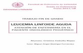LEUCEMIA LINFOIDE AGUDA - UVauvadoc.uva.es/bitstream/10324/30458/1/TFG-H1231.pdf · leucemias agudas linfoblásticas (LLA), mientras que el 20% restante son casos de leucemias agudas