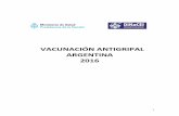 VACUNACIÓN ANTIGRIPAL ARGENTINA 2016 · Lineamientos técnicos y Manual del Vacunador Introducción Vacunación antigripal 2015 Situación epidemiológica 2015 Eventos supuestamente