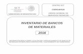 Inventario de Bancos 2016 - Gob · inventario de bancos de materiales 2016 (informaciÓn bÁsica sobre localizaciÓn y aprovechamiento de bancos de materiales pÉtreos para construcciÓn