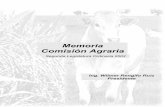 Memoria Comisión Agraria · Wilmer Rengifo Ruiz Presidente Segunda Legislatura Ordinaria 2002. Memoria de la Comisión Agraria Período Legislativo 2002-2003 2 CONTENIDO PRESENTACIÓN