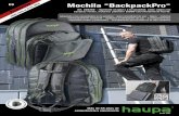 Mochila “BackpackPro“ - HAUPA€¦ · Contenido: respectivamente 1 destornillador de punta plana de 1000 V / 2,5 x 75 mm / 4 x 100 mm / 5,5 x 125 mm / 6,5 x 150 mm, respectivamente