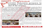 CCOO Industria prepara la huelga y las movilizaciones del 8 ......del 8 de marzo. La Federación de Industria de CCOO Castilla y León ha sido la precursora en la organización de