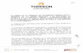 Ayuntamiento de Torreón · 2019-06-10 · de fecha nueve de diciembre de 1998, mediante el cual se autorizó la donación de 15.4 hectáreas de terreno a la Universidad Tecnológica