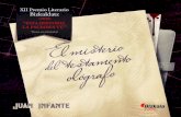 XII Premio Literario BizkaIdatz Juan Infante (2020)€¦ · —No vamos a discutir Isabel, pero olvídese y disfrute de esta vida que se lo merece. Isabel sonrió agradeciendo estas