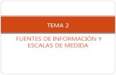 TEMA 2 FUENTES DE INFORMACIÓN Y ESCALAS DE MEDIDA · 2019-09-06 · 3 Fuentes primarias de información son las personas o instituciones que han recolectado directamente los datos.