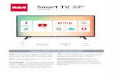 Smart TV 32” - RCA...Smart TV 32” L32NSMART CARACTERÍSTICAS GENERALES HDMI x 3 - Última tecnología en interfaz para audio y video. Permite lograr la mejor calidad de imagen