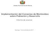Implementación del Consenso de Montevideo sobre Población y Desarrollo · 2019-04-12 · Implementación del Consenso de Montevideo sobre Población y Desarrollo Informe de avance