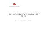 Informe sobre la movilidad de la plantilla judicial en 2010STICA... · Informe sobre la movilidad de la plantilla judicial en 2010 11 de mayo de 2011 . 2 Introducción En base a los