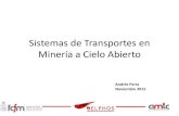 Sistemas de Transportes en Minería a Cielo Abierto€¦ · Introducción • En Minería a Cielo Abierto, los costos asociados al transporte corresponden a aproximadamente a un 45%