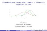 Distribuciones conjugadas: cuando la inferencia bayesiana ...halweb.uc3m.es/esp/Personal/personas/mwiper/docencia/Spanish/In… · Distribuciones conjugadas: cuando la inferencia