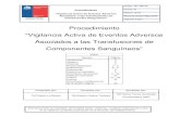 Procedimiento “Vigilancia Activa de Eventos …...5.1 Manual de uso óptimo de Componentes Sanguíneos McClelland DBL, Pirie E, Franklin IM, en nombre de los participantes en el