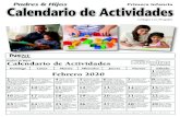 Calendario de Actividades - Colegio Los Nogales · Calendario de Actividades; Domingo; Lunes Martes: Miércoles Jueves: Viernes Sábado: Febrero 2020: 1: Con su hijo, lleve un registro