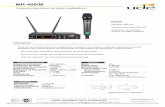 MR-400/M - UDE Audio · 2019. 11. 14. · Conjunto micrófono de mano inalámbrico rev.0 610.567C 1 3 EQUIPOS Y SISTEMAS MEGAFONÍA / INTERCOM PUBLIC ADDRESS SYSTEMS Tel.: +34 934