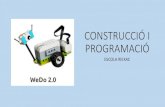 CONSTRUCCIÓ I PROGRAMACIÓNuevo en WeDo 2.0 Tu primer proyecto Mis proyectos proyecto 1 Recursos para el profesor Haz awi para a y eruces útåes Proyectos de clase Haz clic aqui