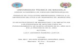 UNIVERSIDAD TÉCNICA DE MACHALArepositorio.utmachala.edu.ec/bitstream/48000/4656/... · 1.1.6 DELIMITACION DEL OBJETO DE LA INVESTIGACION CAMPO: Marketing de la gestión Líneas Temáticas