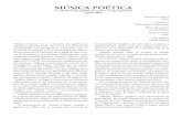MÚSICA POÉTICA · puesta y una promesa: Musica poetica es el título de un tratado musical de Joachim Burmeister escrito en latín y publicado en 1606 (otro IV Centenario que asoma