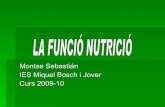 Montse Sebastián IES Miquel Bosch i Jover Curs 2009-10 · 2018. 4. 8. · APARELL DIGESTIU APARELL RESPIRATORI APARELL CIRCULATORI APARELL EXCRETOR Funció: Ingerir aliments Es redueixen