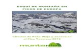 Esquí de montaña en Picos de Europa. Circular de Peña ...€¦ · ESQUÍ DE MONTAÑA EN PICOS DE EUROPA !! Circular de Peña Vieja y ascensión al Pico Tesorero-2018 !