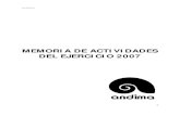 MEMORIA DE ACTIVIDADES DEL EJERCICIO 2007 · 2008 con la publicación en el B.O.E. de las cualificaciones profesionales ... Durante este año 2007, el Comité ha seguido participando