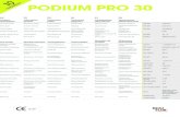 Podium Pro 30-techspecs - NEWPLAN Pro 30-techspecs.pdf · Resultado de pruebas Pезультаты испытаний Peeling strength of layers Résistance à la délamination Trennwiderstand