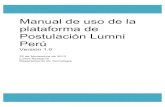 Manual Plataforma PERU - plataformas.lumni.orgplataformas.lumni.org/manuales/usuario/Manual_Plataforma_PERU.p… · Botón Entrar: Ingresa a la Plataforma de Postulación, en caso
