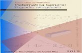 Ejercicios semanales Matemática General Preguntas conceptuales · 2020. 3. 3. · Instituto Tecnológico de Costa Rica Matemática General Ejercicios semanales Preguntas conceptuales