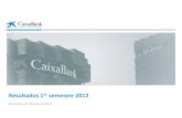 Resultados 1er semestre 2012 - CaixaBank · 2012. 7. 27. · Resultados 1er semestre 2012 Barcelona, 27 de julio de 2012 . Importante El propósito de esta presentación es meramente