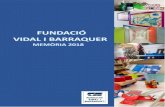 Memòria 2018 – Fundació Vidal i Barraquer²ria-2018.pdf · PRESENTACIÓ L’any 2018 ha estat un any de treball intens viscut amb il·lusió i amb noves iniciatives i projectes.
