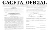 DE LA REPUBLICA BOLIVARIANA DE VENEZUELA · la Constitución de la República Bolivariana de Venezuela. Palacio de Miraflores, en Caracas, a los veintidós días del mes de diciembre