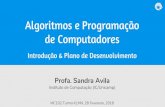 Algoritmos e Programação de Computadoressandra/pdf/class/2018-1/mc102/... · 2020. 6. 23. · Conceitos básicos de organização de computadores Construção de algoritmos e sua