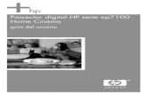 Proyector digital HP serie ep7100 Home Cinemawelcome.hp-ww.com/ctg/Manual/c00241096.pdf · 4 guía del usuario Contenido 2 Visualización de vídeo Visualización de la fuente de