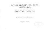 MUNICIPIO DE AIGUA ACTA XXIII - maldonado.gub.uy · Circular N° 02 / 2016. ... • En Área Social se están realizando tramites para becas terciarias. • Asimismo en la misma Área