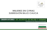 MUJERES EN CIFRAS SUBREGIÓN BAJO CAUCA · Proyecciones de población para el año 2016. ... Datos actualizado en julio 2016 GRAFICÓ: Observatorio de Asuntos de Mujer y Género.
