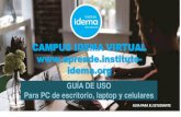 CAMPUS IDEMA VIRTUAL idemawebsite.instituto-idema.org/sites/default/files/2020-05/GUIA DE USO... · Instituto IDEMA, educacion tecnica superior, presencial, semipresencial, distancia,
