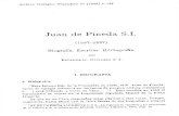 Juan de Pineda S.I. · 2020. 2. 11. · A¡chiuo Teológico Granailino 51 (1958) 5-192 Juan de Pineda S.I. (1557-1637) Biografía. Escritos. BibliografÍa' por ESTANISLAO OLIVARES