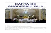 Carta Cuaresma 2018 ESP - Congregation of the Mission€¦ · CUARESMA 2018 A todos los miembros de la Congregación de la Misión Mis queridos cohermanos, ¡La gracia y la paz de