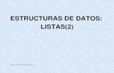 ESTRUCTURAS DE DATOS: LISTAS(2) 4... · 2020. 8. 17. · poniendo datos en distintos puntos de la estructura pero lo que realmente diferencia a las listas de las colas y pilas es