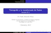 Tomograf a y la transformada de Radon - TEC · Transformada de Radon Este documento ha sido elaborado con software libre incluyendo LATEX, Beamer, GNUPlot, GNU/Octave, XFig, Inkscape,