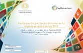 Participación del Sector Privado en la implementación de los ODS · 2020. 1. 9. · emisiones de GEI, así como de los ODS. • Con la neutralización de emisiones GEI, nuestros