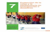 Protección de la niñez y la adolescencia en emergencias o ...€¦ · Prevención de los desastres naturales en américa Central (CePredenaC ) y la Coordinación educativa y Cultural