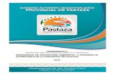 ORDENANZA 8 ORDENANZA DE PROTECCIÓN AMBIENTAL Y DESARROLLO … · EXP IDE La siguiente Ordenanza de Protección Ambiental y Desarrollo Sustentable de la Provincia de Pastaza. Art.