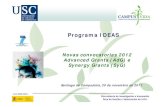 IDEAS AdG-SyG Nov-2011 [Modo de compatibilidad]imaisd.usc.es/ftp/oit/eventos/IDEAS_AdG-SyG_Nov-2011.pdf · Programa IDEAS Novas convocatorias 2012 Advanced Grants (AdG) e Synergy