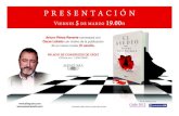 Arturo Pérez-Reverte conversará con Óscar Lobato con ... · Arturo Pérez-Reverte conversará con Óscar Lobato con motivo de la publicación de su nueva novela, El asedio. Palacio