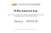 Programació de l’any 2000 · Memòria de l’Associació Discapacitat Visual Catalunya: B1+B2+B3 Any 2018 C/ Cardenal Reig 32 (local 1), 08028 BARCELONA