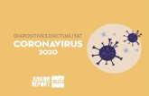 DIAPOSITIVES D’ACTUALITAT coronavirus€¦ · DIAPOSITIVES D’ACTUALITAT. L’epidèmia del coronavirus · El SARS-CoV-2 és un coronavirus descobert a la ciutat de Wuhan a ﬁnals