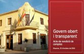 Govern obert i transparent³+a… · Destinació de les despeses municipals (II). Personal 2,6 M € de despesa en personal, dels quals 2 M € són salaris i 0,6 aportacions a la