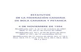 ESTATUTOS DE LA FEDERACIÓN CANARIA DE BOLA CANARIA Y PETANCA … · 2017. 1. 31. · ESTATUTOS DE LA FEDERACIÓN CANARIA DE BOLA CANARIA Y PETANCA (04/11/1994) Pág. 3 CAPÍTULO