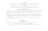 Asamblea - No. 4556 · 2017. 6. 28. · Nº 4556 LA ASAMBLEA LEGISLATIVA DE LA REPÚBLICA DE COSTA RICA DECRETA LEY DE PERSONAL DE LA ASAMBLEA LEGISLATIVA CAPÍTULO I DISPOSICIONES