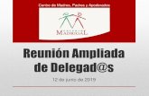 Reunión Ampliada de Delegad@s _06... · 2019. 6. 24. · Reunión de Delegad@s Ampliada / CPA Colegio Madrigal / 5 de julio de 2018 5. Aprobación de mandato al CMPA Apertura de